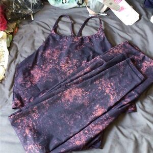 Old Navy Purple and Pink powersoft extra high rise leggings XL long linetop XXL